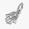 Dangle Charm mit schützender Hamsa-Hand aus Sterlingsilber