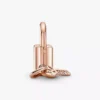 Dangle Charm mit Vorhängeschloss und Schlüssel, 14 Karat Roségold-Beschichtung Dangle Charm mit Vorhängeschloss und Schlüssel, 14 Karat Roségold-Beschichtung