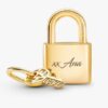 Dangle Charm mit Vorhängeschloss und Schlüssel – 14-karätige Vergoldung Dangle Charm mit Vorhängeschloss und Schlüssel – 14-karätige Vergoldung