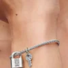 Dangle Charm mit Vorhängeschloss und Schlüssel aus Sterlingsilber Dangle Charm mit Vorhängeschloss und Schlüssel aus Sterlingsilber
