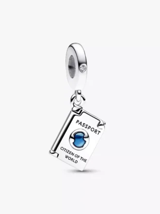 Dangle Charm „Openable Passport“ aus Sterlingsilber