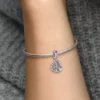 Dangle Charm „Pink Heart Family Tree“ aus Sterlingsilber Dangle Charm „Pink Heart Family Tree“ aus Sterlingsilber