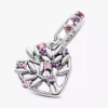 Dangle Charm „Pink Heart Family Tree“ aus Sterlingsilber Dangle Charm „Pink Heart Family Tree“ aus Sterlingsilber