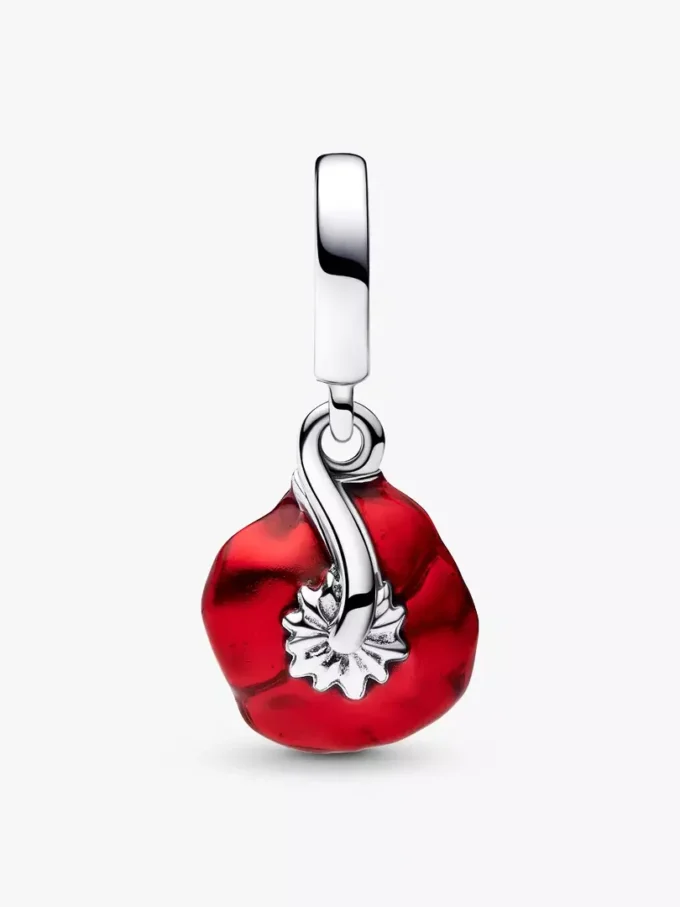 Dangle Charm „Red Flower“ aus Sterlingsilber Dangle Charm „Red Flower“ aus Sterlingsilber