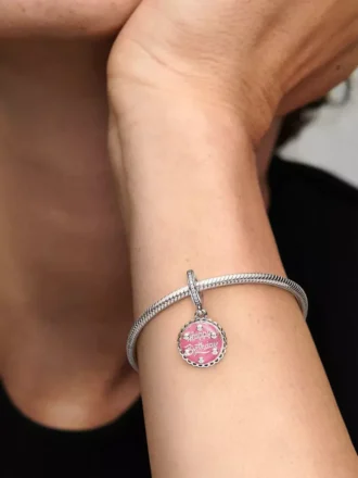 Dangle Charm „Rosa Geburtstagstorte“ aus Sterlingsilber