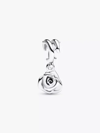 Dangle Charm „Rose in Bloom“ aus Sterlingsilber