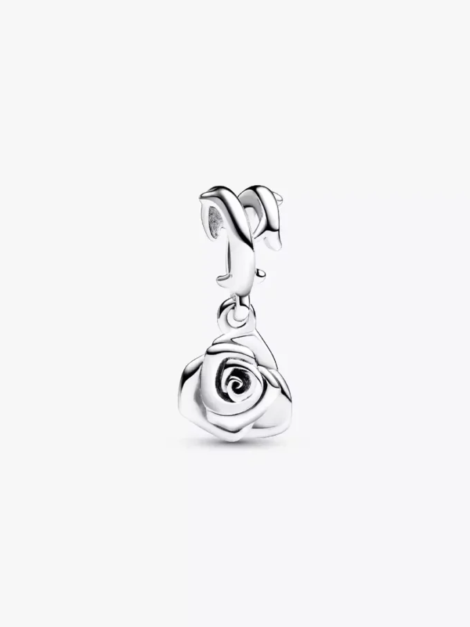 Dangle Charm „Rose in Bloom“ aus Sterlingsilber Dangle Charm „Rose in Bloom“ aus Sterlingsilber