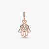 Dangle Charm „Schützende Hamsa-Hand“ – 14 Karat Roségold-Beschichtung Dangle Charm „Schützende Hamsa-Hand“ – 14 Karat Roségold-Beschichtung