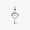 Dangle Charm „Verbundene Herzen & rote Steine“ aus Sterlingsilber Dangle Charm „Verbundene Herzen & rote Steine“ aus Sterlingsilber