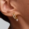 Dangle-Herz-Ohrringe, 14-karätig vergoldet Dangle-Herz-Ohrringe, 14-karätig vergoldet