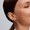 Dangle-Herz-Ohrringe, 14-karätig vergoldet Dangle-Herz-Ohrringe, 14-karätig vergoldet