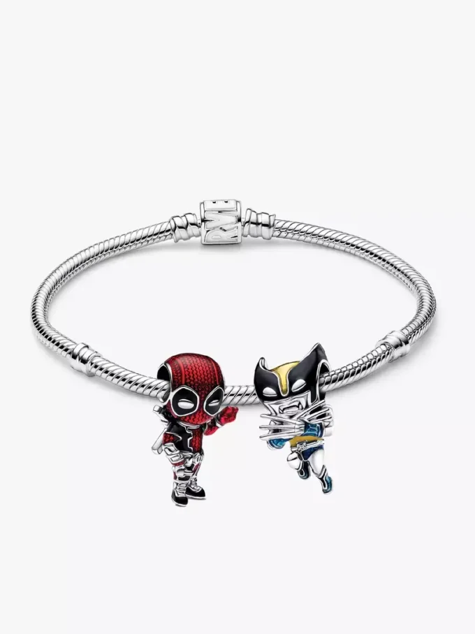 Deadpool- und Wolverine-Charm-Armbänder-Set, 3er-Set Deadpool- und Wolverine-Charm-Armbänder-Set, 3er-Set