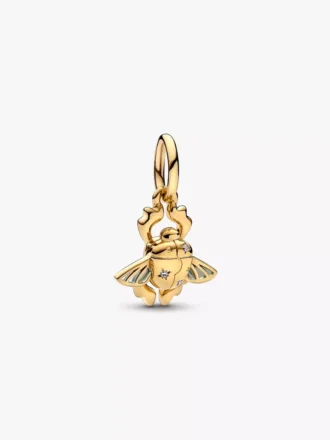 Disney Aladdin Skarabäus-Dangle Charm, 14 Karat vergoldet