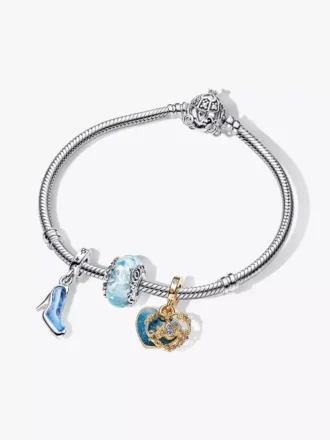 Disney Cinderella Dreifach-Charm-Armband-Set, 4er-Set