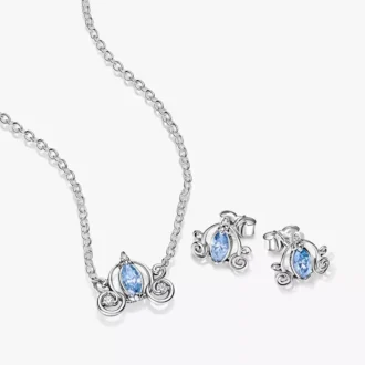 Disney Cinderella Kutsch-Ohrringe und Halsketten, 2er-Set