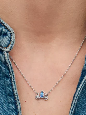 Disney Cinderella’s Carriage Collier-Halskette aus Sterlingsilber