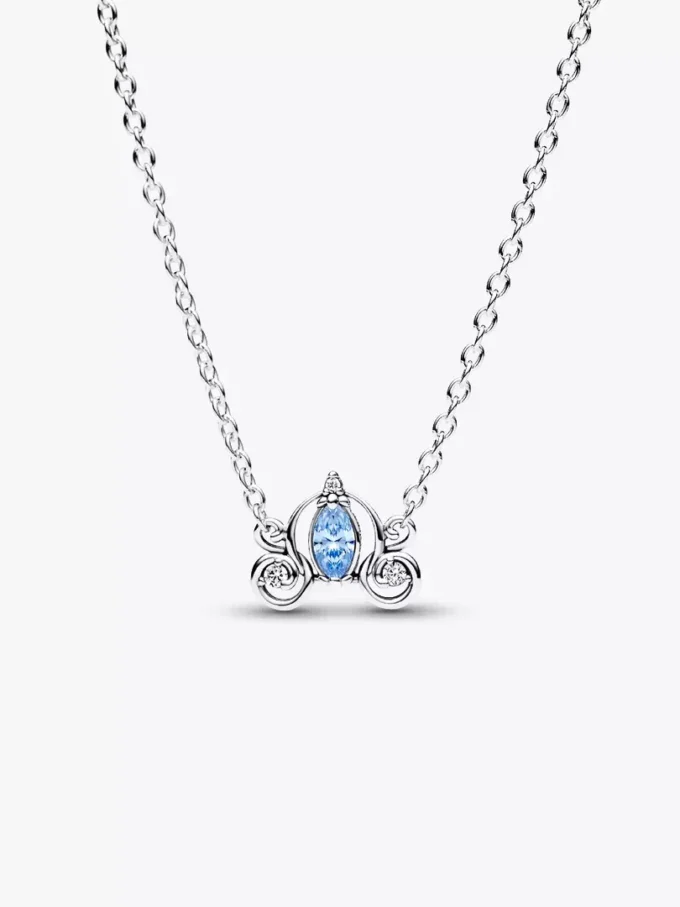Disney Cinderella’s Carriage Collier-Halskette aus Sterlingsilber Disney Cinderella’s Carriage Collier-Halskette aus Sterlingsilber