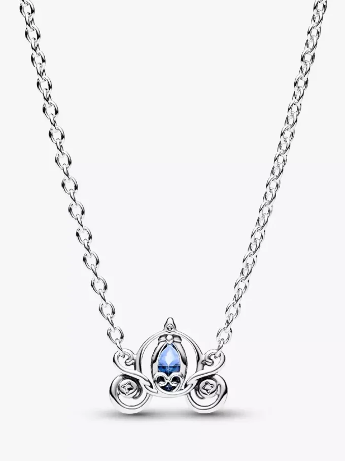 Disney Cinderella’s Carriage Collier-Halskette aus Sterlingsilber Disney Cinderella’s Carriage Collier-Halskette aus Sterlingsilber