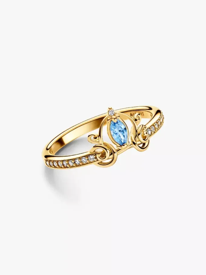 Disney Cinderella’s Carriage Ring, 14 Karat vergoldet Disney Cinderella’s Carriage Ring, 14 Karat vergoldet
