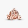 Disney Cinderella Sparkling Carriage Charm – 14 Karat Roségold-Beschichtung