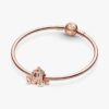 Disney Cinderella Sparkling Carriage Charm – 14 Karat Roségold-Beschichtung