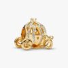 Disney Cinderella Sparkling Carriage Charm – 14-karätige Vergoldung