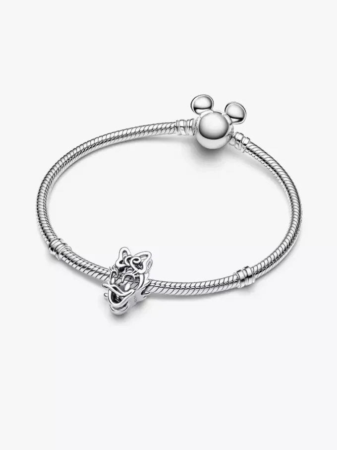 Disney Daisy Duck durchbrochener Charm aus Sterlingsilber Disney Daisy Duck durchbrochener Charm aus Sterlingsilber