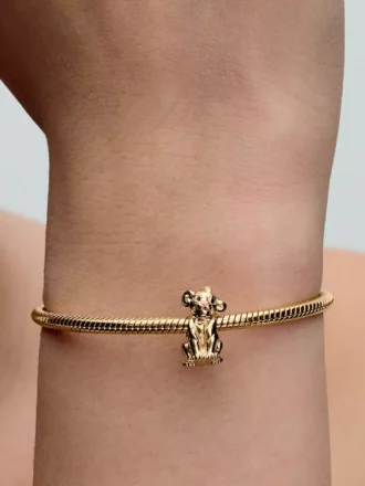Disney „Der König der Löwen“ Simba-Charm, 14-karätig vergoldet