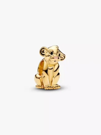 Disney „Der König der Löwen“ Simba-Charm, 14-karätig vergoldet