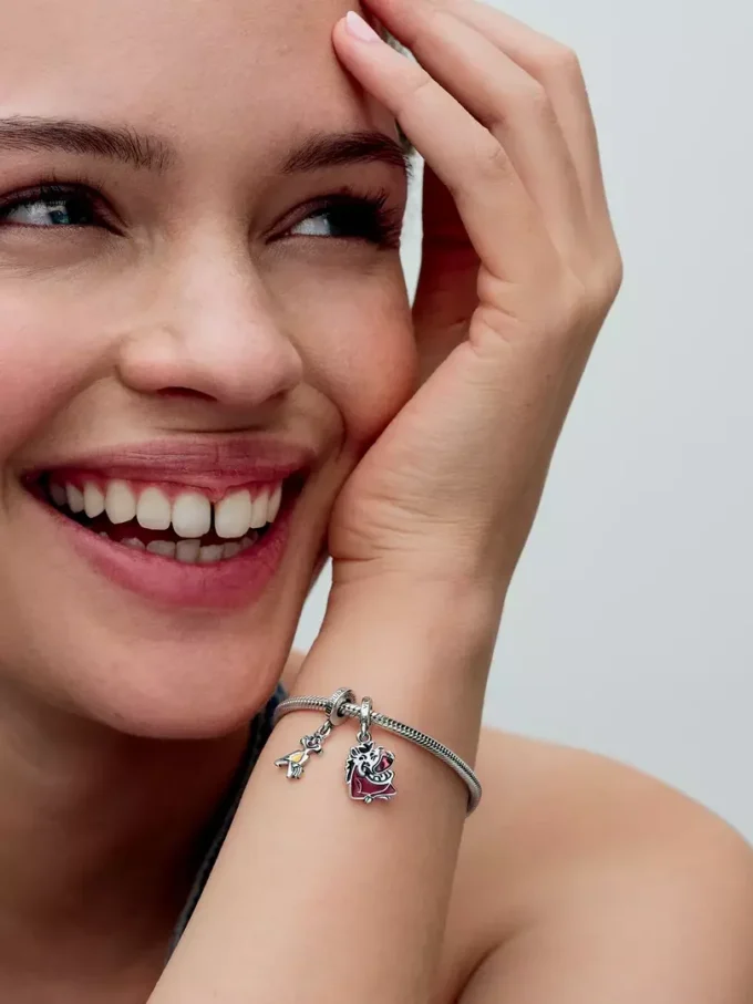 Disney Der König der Löwen Timon & Pumbaa teilbarer Dangle Charm aus Sterlingsilber