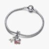 Disney Der König der Löwen Timon & Pumbaa teilbarer Dangle Charm – Sterlingsilber