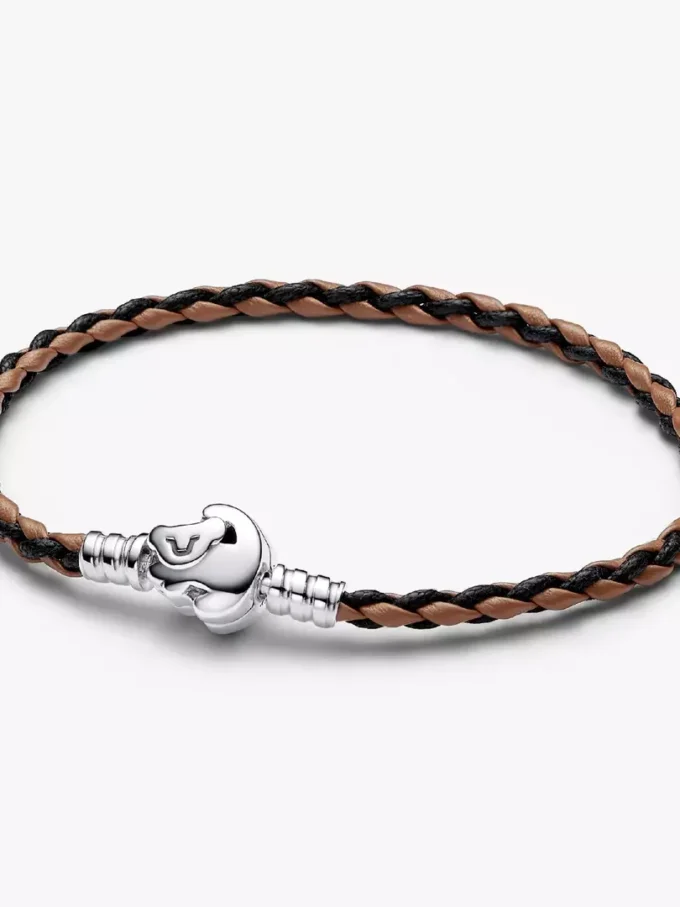 Disney Der König der Löwen Verschluss Pandora Moments geflochtenes Lederarmband Sterlingsilber