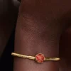 Disney „Die Schöne und das Biest“ – Armband mit Snake Chain und verzauberter Rose, 14-karätig vergoldet