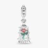 Disney „Die Schöne und das Biest“ Enchanted Rose Dangle Charm – Sterlingsilber Disney „Die Schöne und das Biest“ Enchanted Rose Dangle Charm – Sterlingsilber