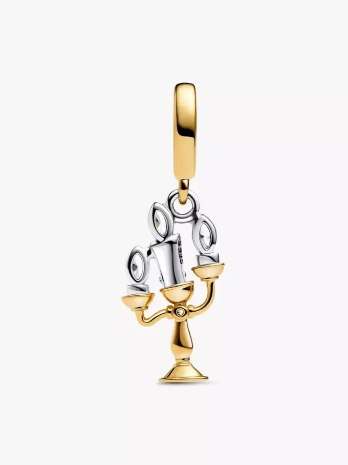 Disney „Die Schöne und das Biest“ Lumiere-Dangle Charm aus Sterlingsilber, 14-karätig vergoldet Disney „Die Schöne und das Biest“ Lumiere-Dangle Charm aus Sterlingsilber, 14-karätig vergoldet