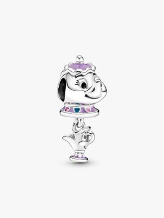 Disney Die Schöne und das Biest Mrs. Potts und Chip Dangle Charm – Sterlingsilber