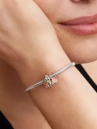 Disney Dumbo Charm aus Sterlingsilber, 14-karätig vergoldet