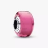 Rosa Mini-Murano Glass Charm aus Sterlingsilber Rosa Mini-Murano Glass Charm aus Sterlingsilber