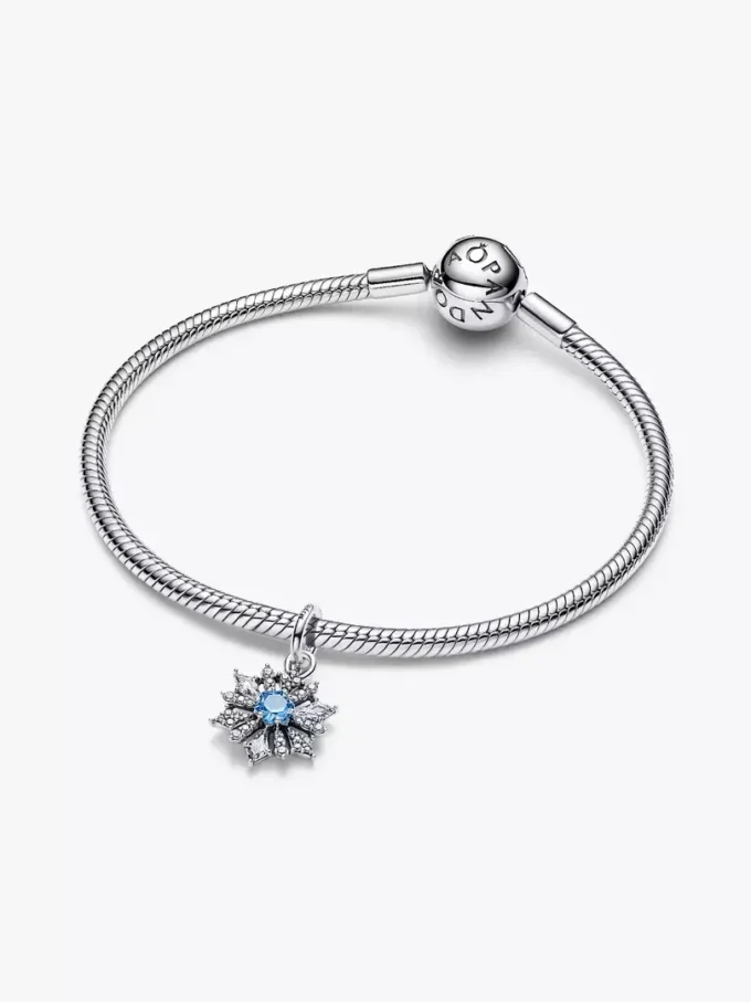 Disney Frozen Königin Elsa Schneeflocken-Dangle Charm aus Sterlingsilber Disney Frozen Königin Elsa Schneeflocken-Dangle Charm aus Sterlingsilber
