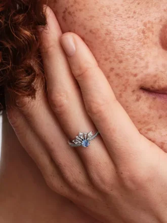 Disney Frozen Königin Elsa Tiara-Ring aus Sterlingsilber