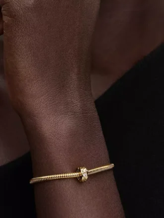 Disney Mickey & Minnie Mouse Clip Charm, 14-karätige Vergoldung