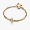 Disney Mickey & Minnie Mouse Clip Charm – 14-karätige Vergoldung