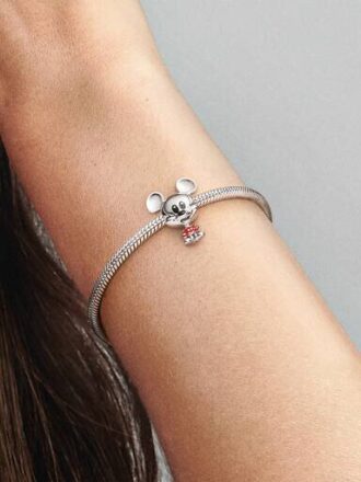 Disney Mickey Mouse Charm mit roter Hose – Sterlingsilber