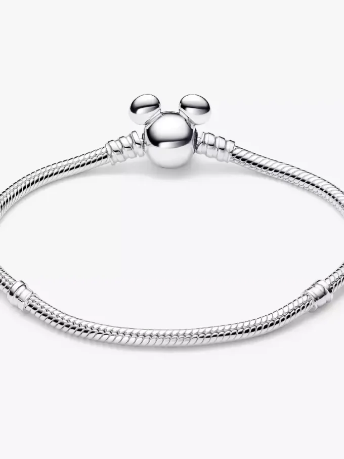 Disney Mickey Mouse Clasp Moments Snake Chain Armband aus Sterlingsilber Disney Mickey Mouse Clasp Moments Snake Chain Armband aus Sterlingsilber
