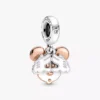 Disney Mickey Mouse Dangle Charm aus Sterlingsilber, 14 Karat Roségold-Beschichtung Disney Mickey Mouse Dangle Charm aus Sterlingsilber, 14 Karat Roségold-Beschichtung