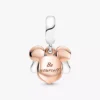 Disney Mickey Mouse Dangle Charm aus Sterlingsilber, 14 Karat Roségold-Beschichtung Disney Mickey Mouse Dangle Charm aus Sterlingsilber, 14 Karat Roségold-Beschichtung