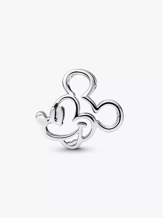 Disney Mickey Mouse durchbrochener Charm aus Sterlingsilber Disney Mickey Mouse durchbrochener Charm aus Sterlingsilber