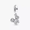 Disney Mickey Mouse funkelnder Kopf-Silhouette-Dangle Charm aus Sterlingsilber Disney Mickey Mouse funkelnder Kopf-Silhouette-Dangle Charm aus Sterlingsilber