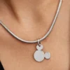 Disney Mickey Mouse gravierbarer Dangle Charm aus Sterlingsilber Disney Mickey Mouse gravierbarer Dangle Charm aus Sterlingsilber