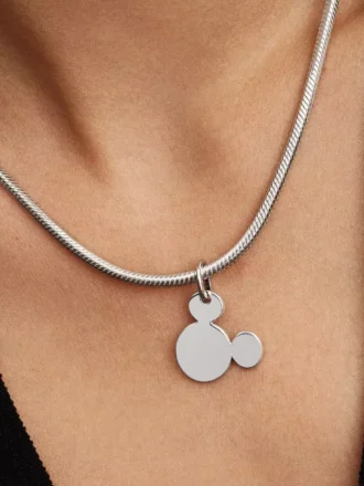 Disney Mickey Mouse gravierbarer Dangle Charm aus Sterlingsilber